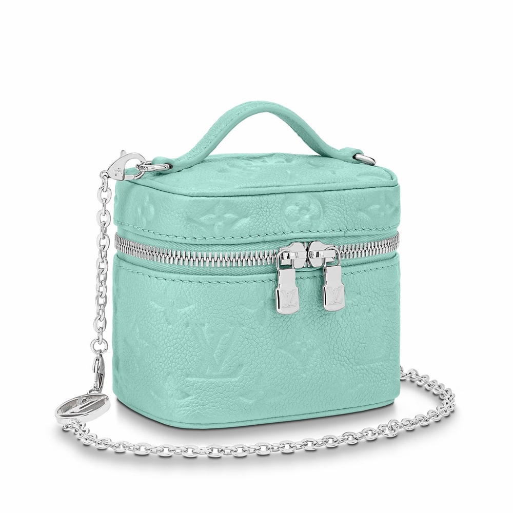 Louis Vuitton micro vanity Bag Pearly Lagoon Turquoise Color Rare Like New - Picture 1 of 10